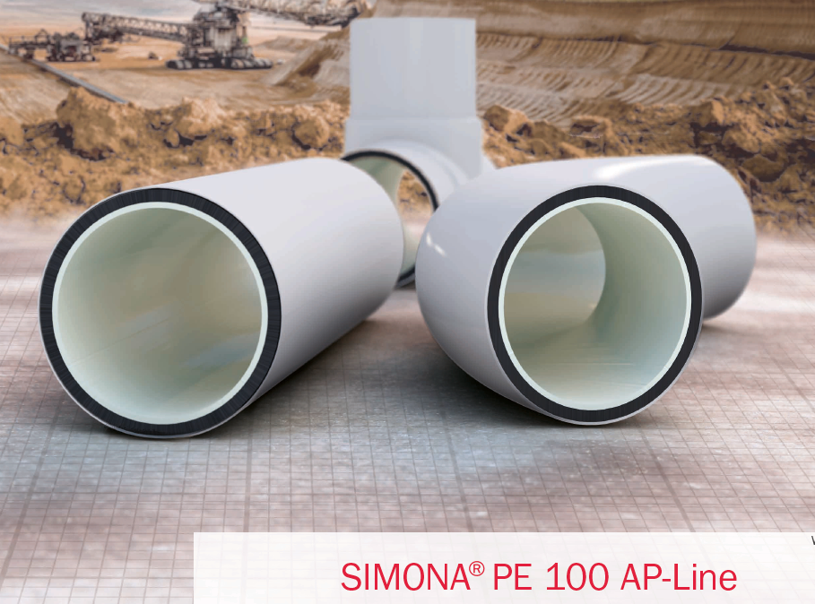 SIMONA® PE 100 AP-Line Pipes transport of solid waste